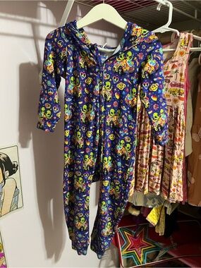 Posh Peanut Lisa Frank Alien hoodie jumpsuit